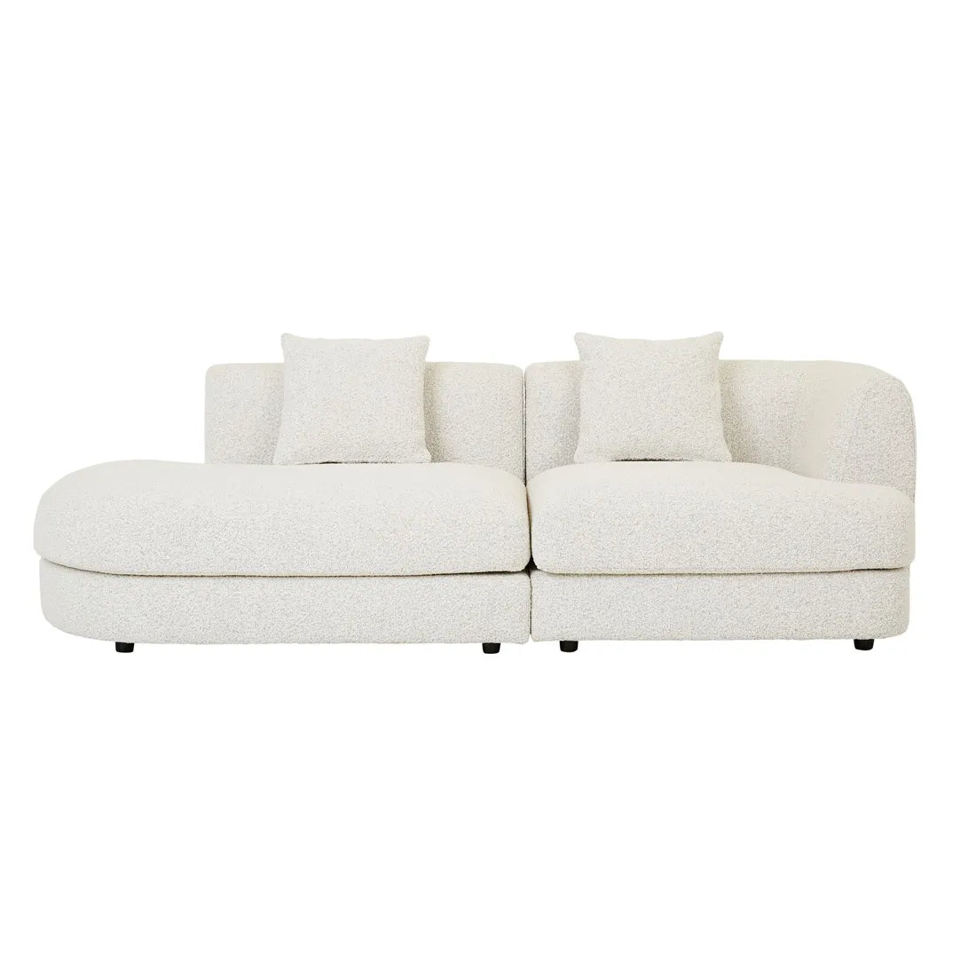 Madrid Curve Left Arm Sofa Grey Speckle