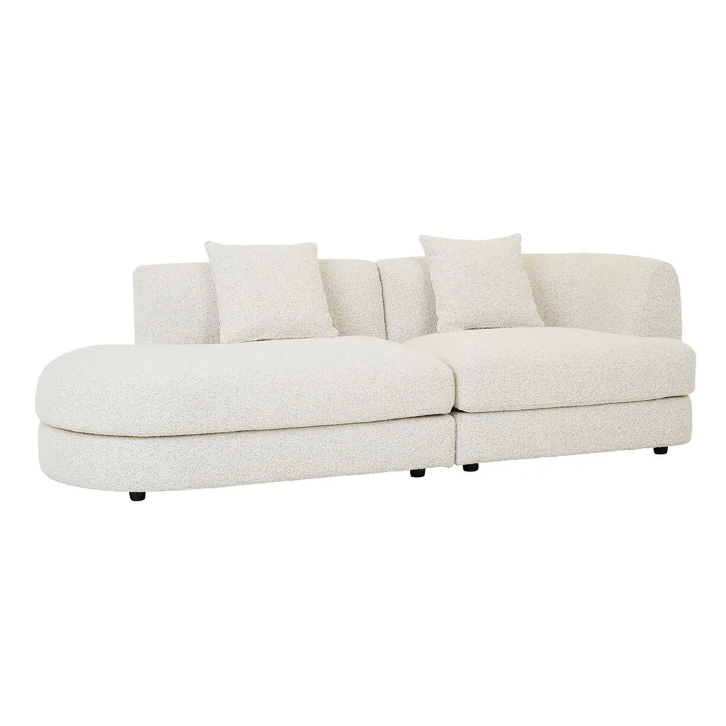 Madrid Curve Left Chaise Sofa Grey Speckle