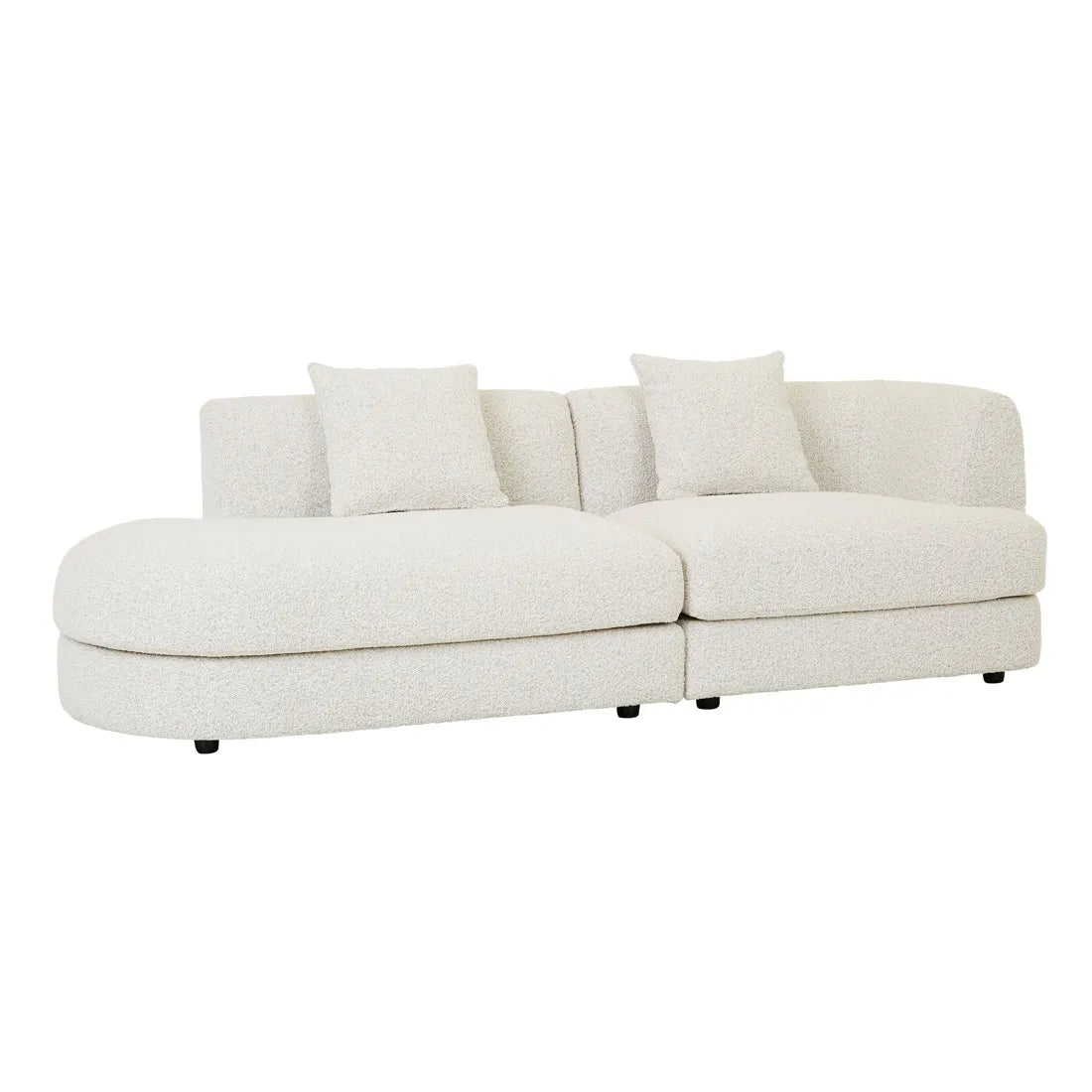 Madrid Curve Left Arm Sofa Grey Speckle