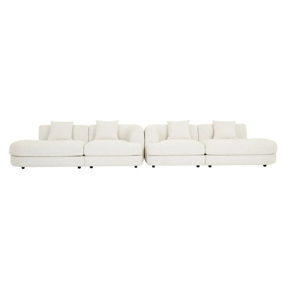 Madrid Curve Right Chaise Sofa Grey Speckle