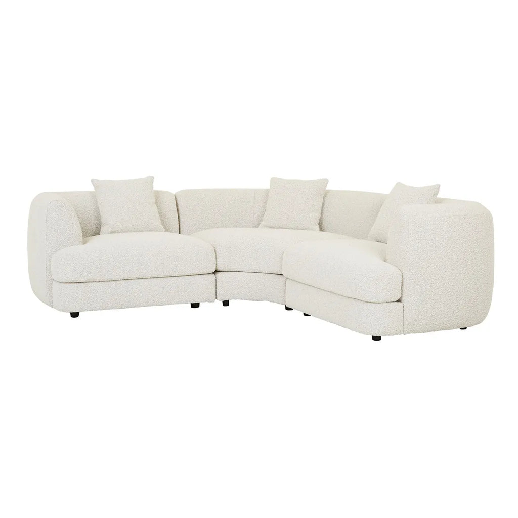 Madrid Curve Right Arm Sofa Grey Speckle
