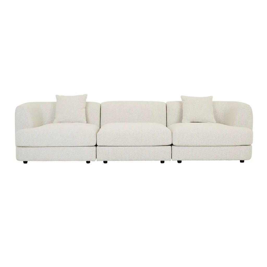 Madrid Curve Left Arm Sofa Grey Speckle