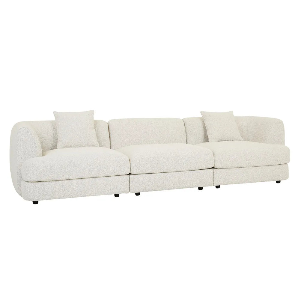 Madrid Curve Left Arm Sofa Grey Speckle