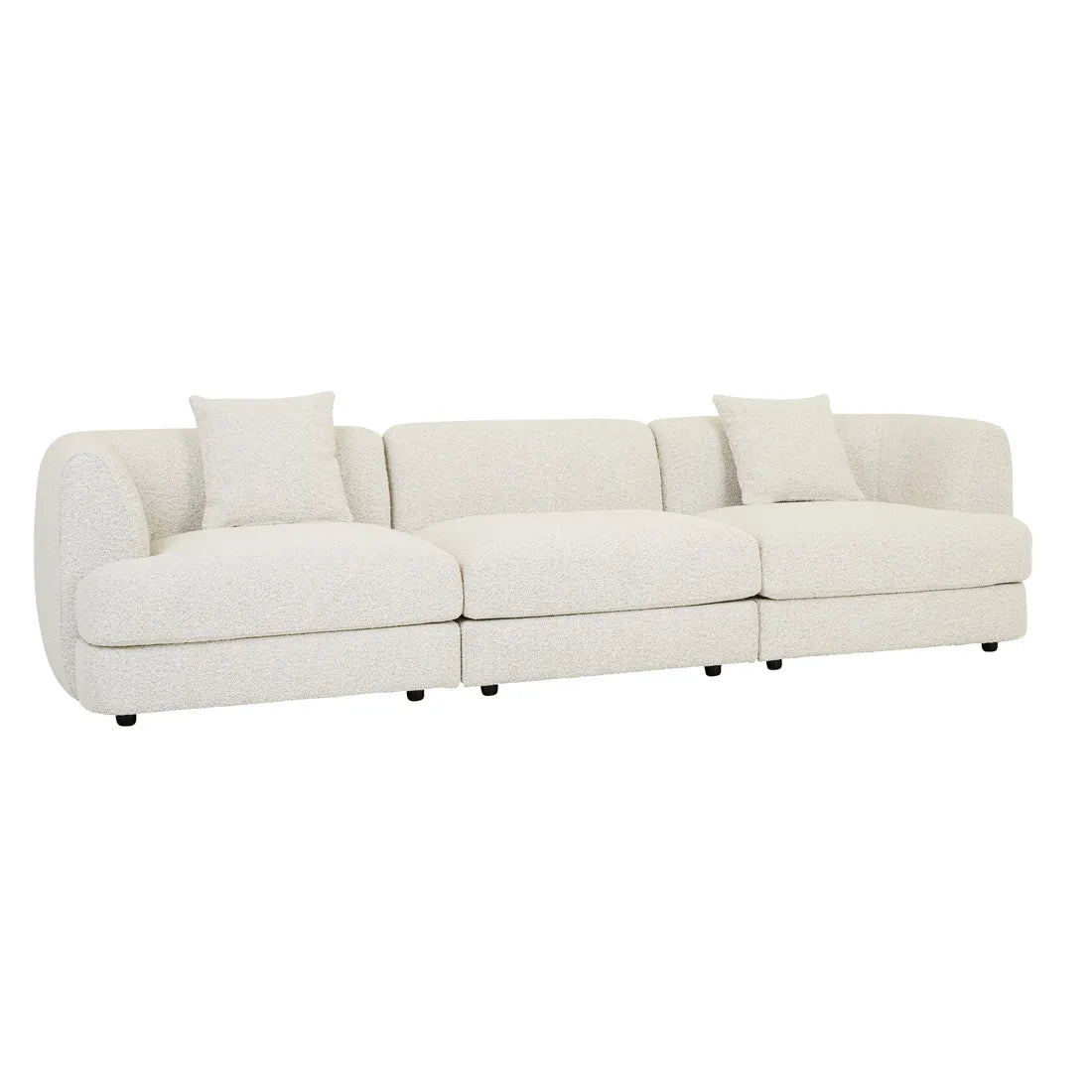 Madrid Curve Left Arm Sofa Grey Speckle