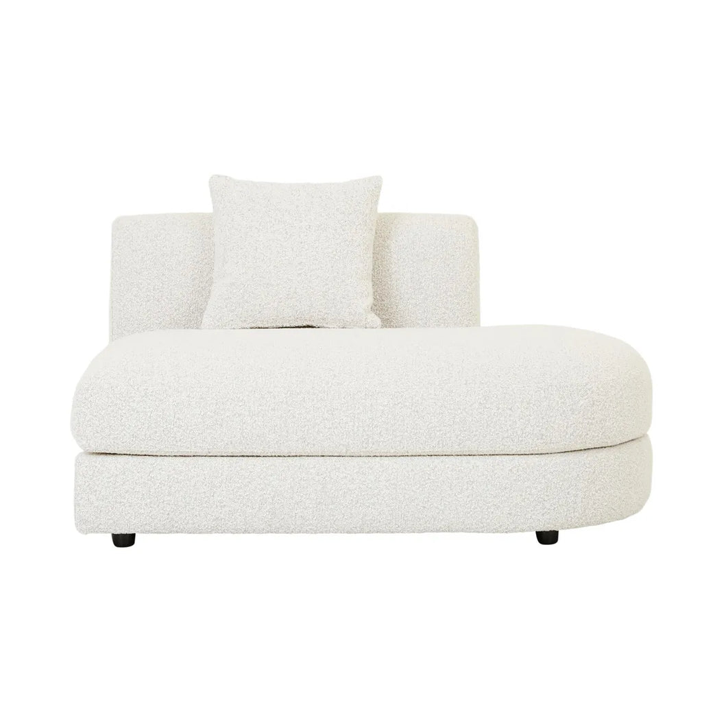 Madrid Curve Right Chaise Sofa Grey Speckle