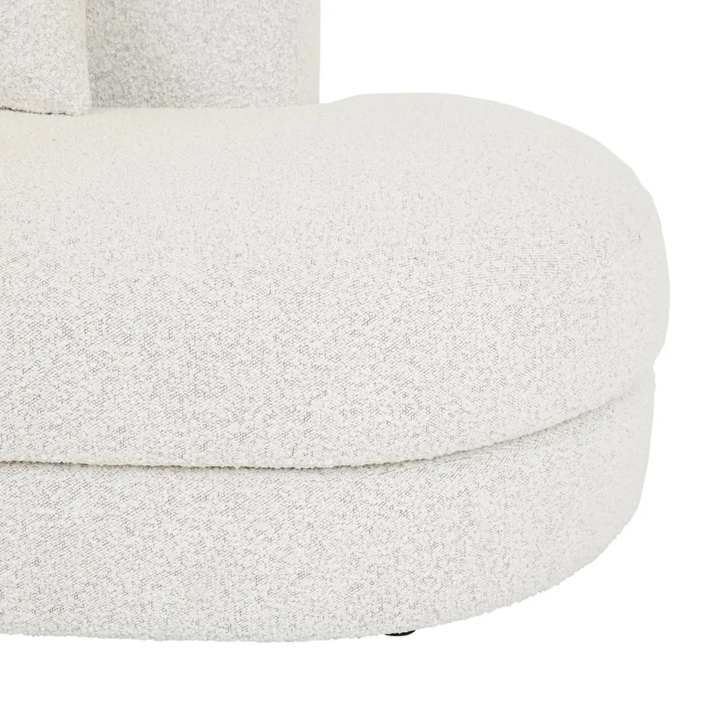 Madrid Curve Right Chaise Sofa Grey Speckle