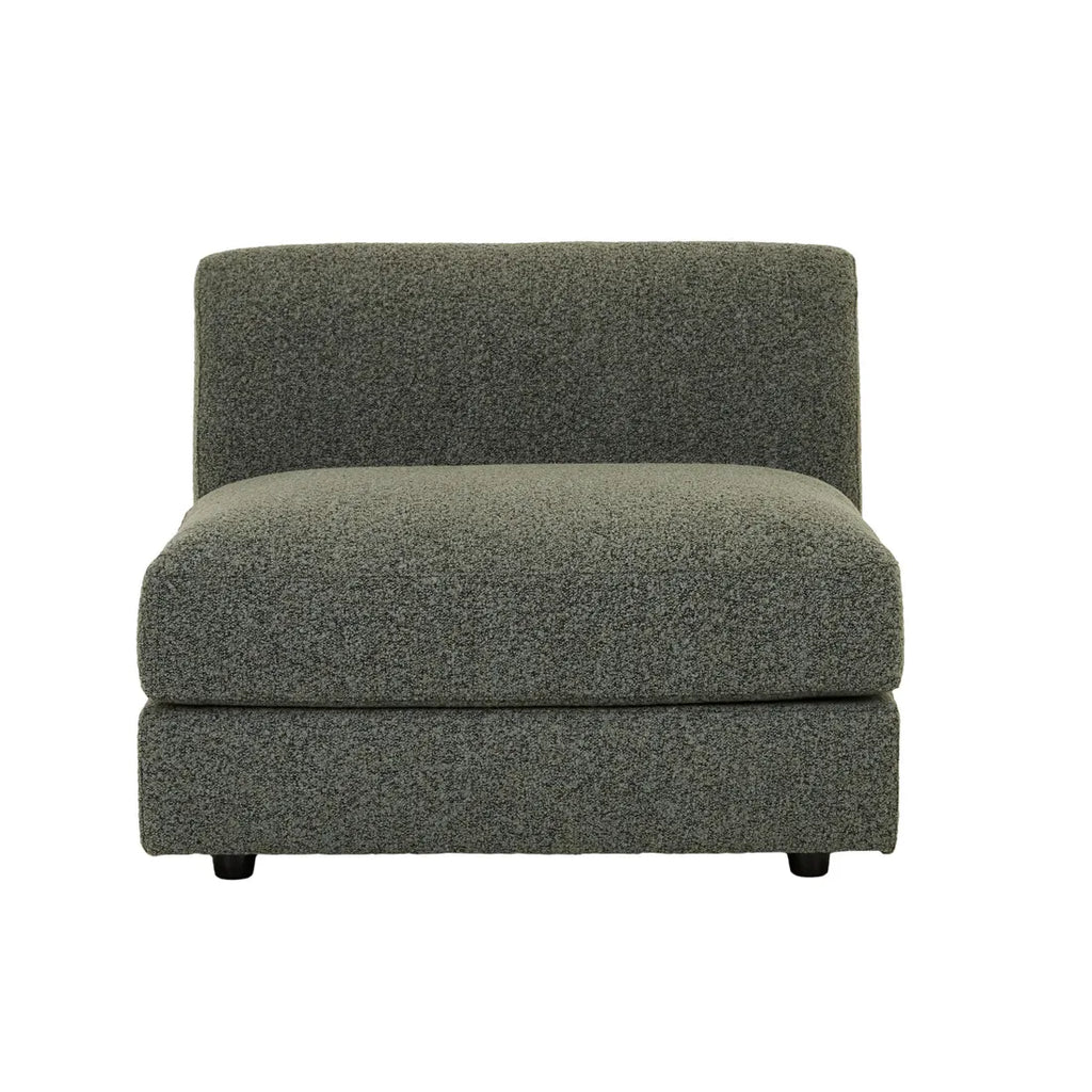 Madrid Curve Centre Sofa Green Boucle