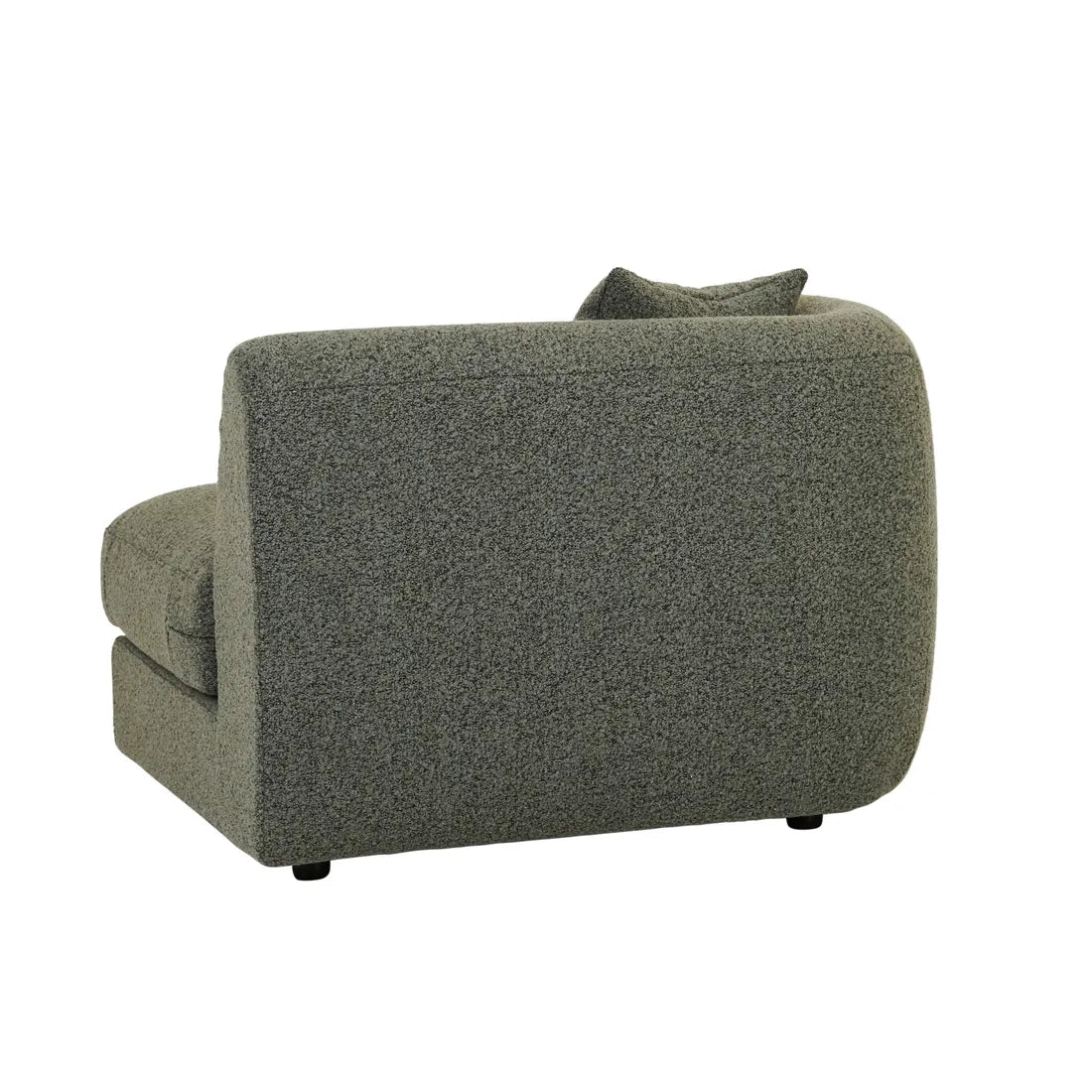 Madrid Curve Left Arm Sofa Green Boucle
