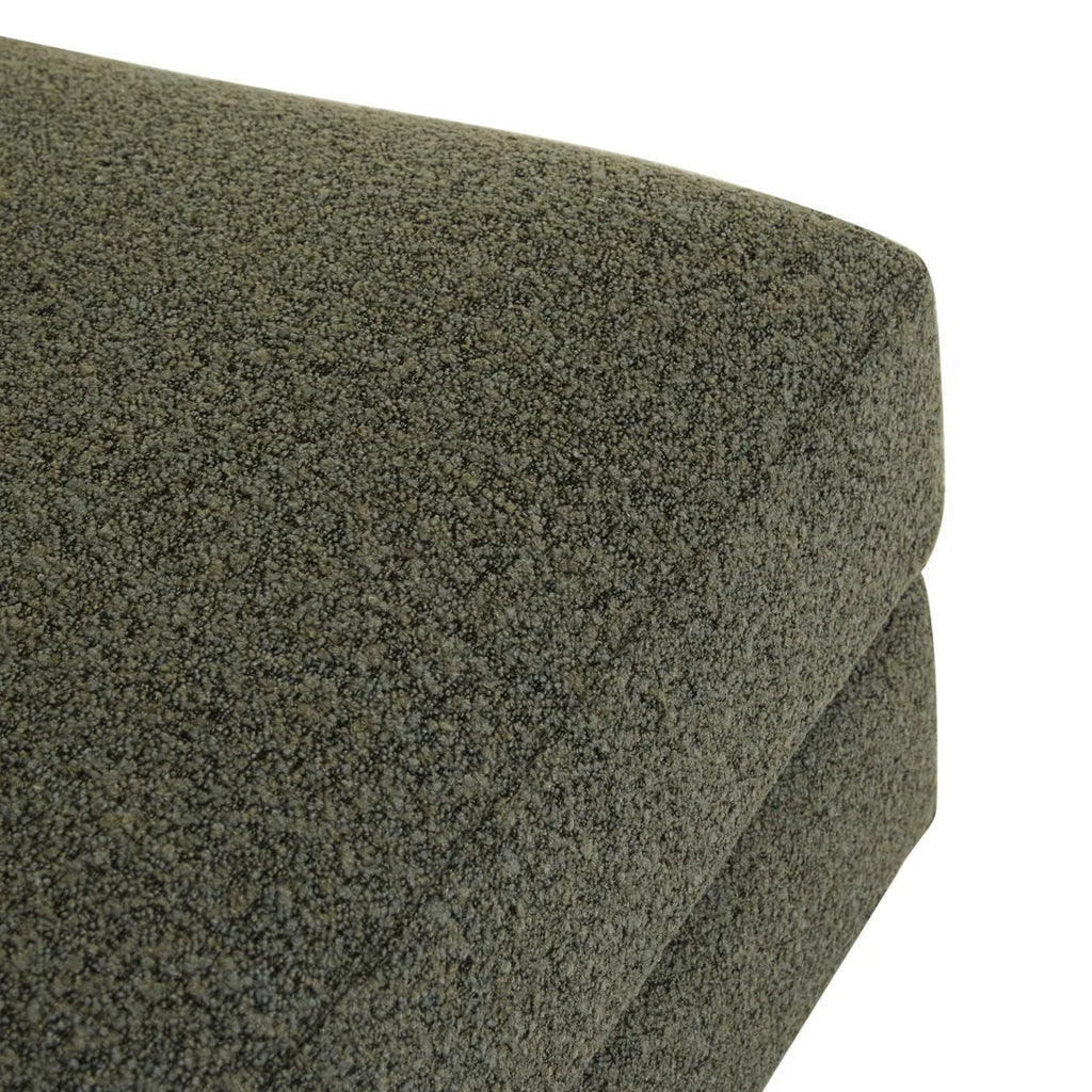 Madrid Curve Left Arm Sofa Green Boucle