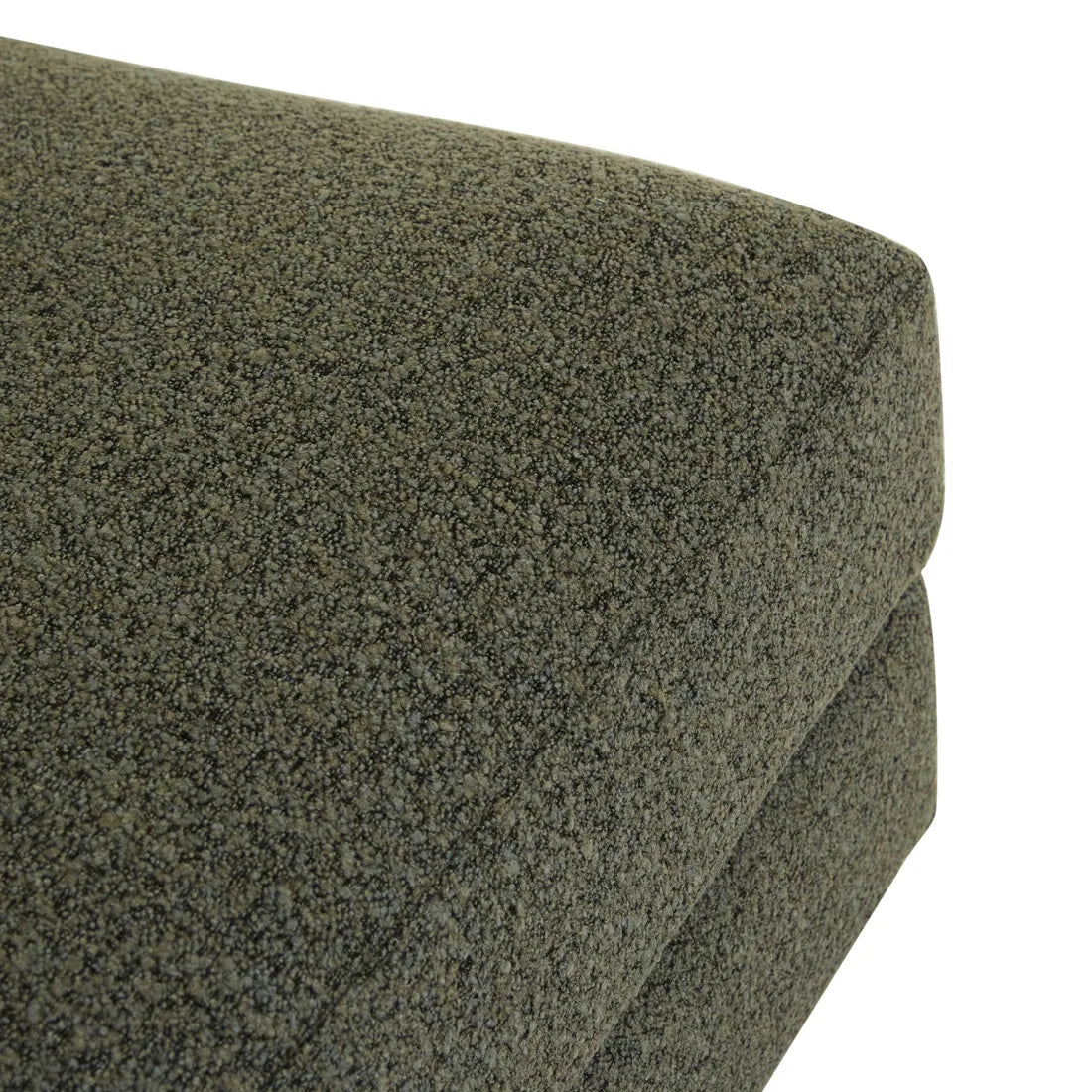 Madrid Curve Left Arm Sofa Green Boucle