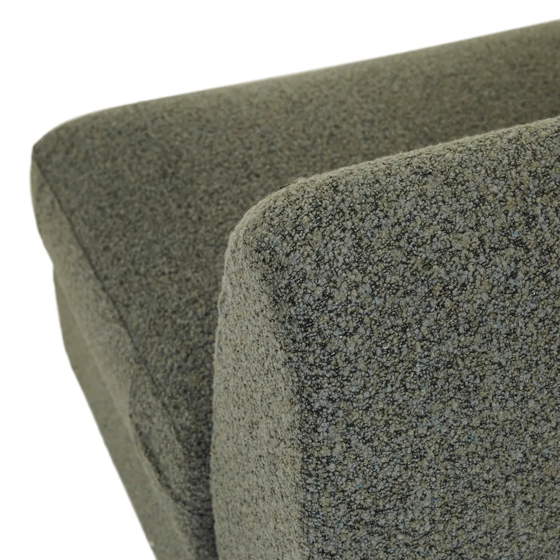 Madrid Curve Left Arm Sofa Green Boucle
