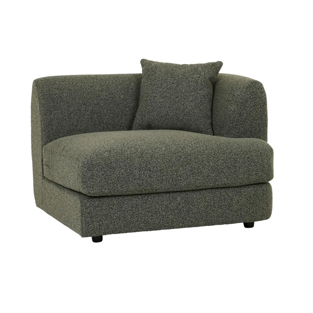 Madrid Curve Right Arm Sofa Green Boucle