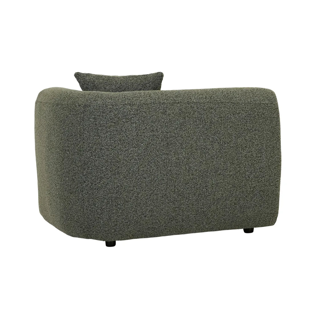 Madrid Curve Right Arm Sofa Green Boucle