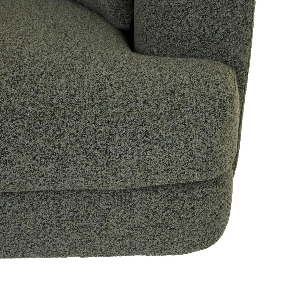 Madrid Curve Right Arm Sofa Green Boucle