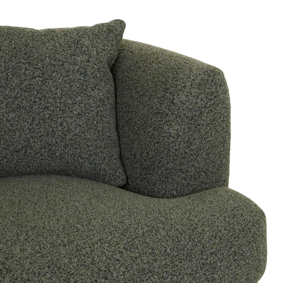Madrid Curve Right Arm Sofa Green Boucle