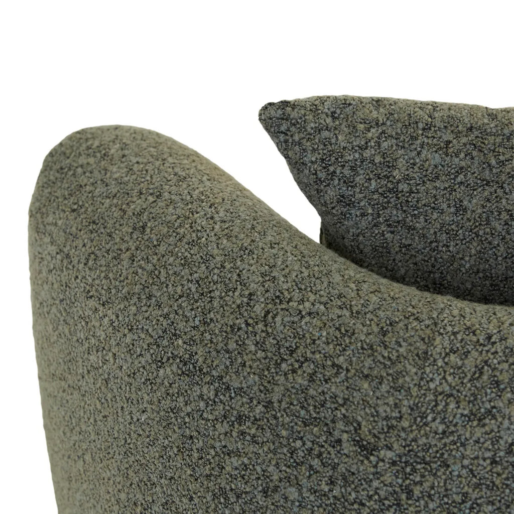 Madrid Curve Right Arm Sofa Green Boucle