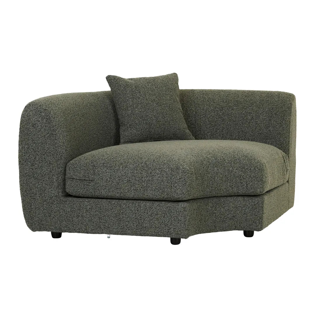 Madrid Curve Corner Sofa Green Boucle