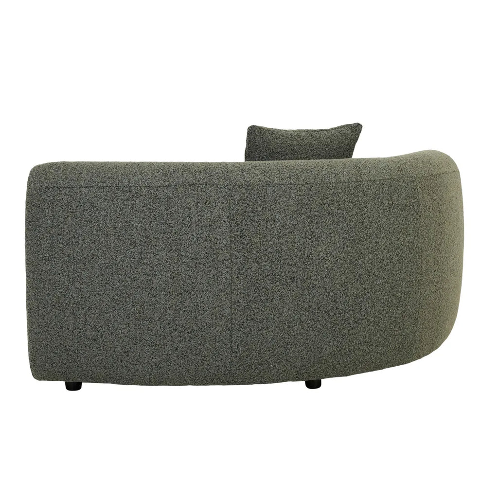 Madrid Curve Corner Sofa Green Boucle