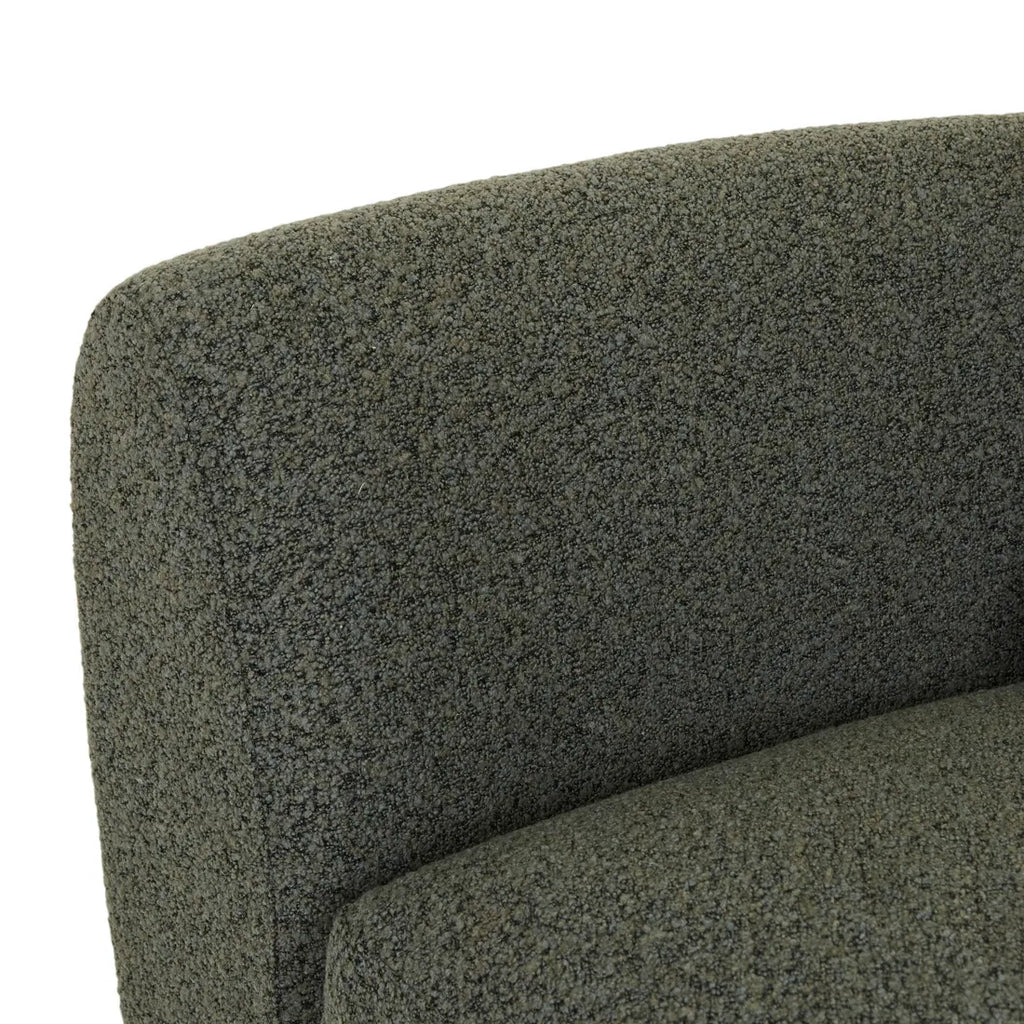 Madrid Curve Corner Sofa Green Boucle