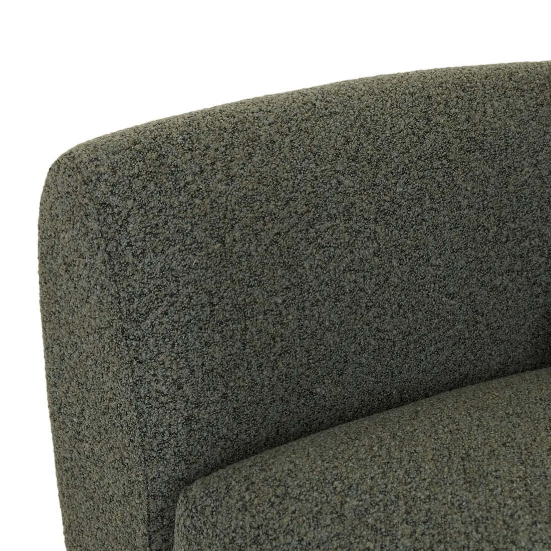 Madrid Curve Corner Sofa Green Boucle