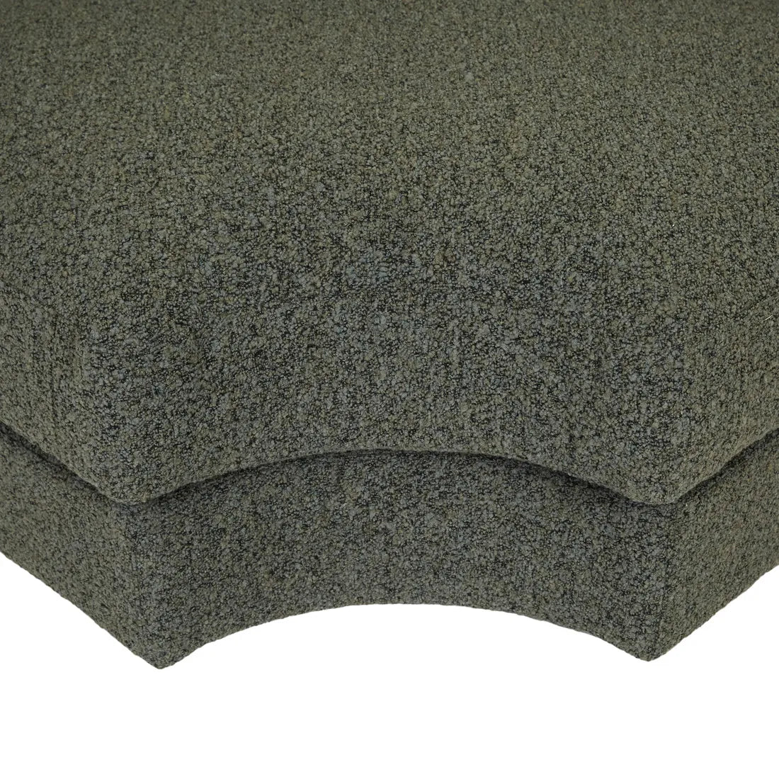Madrid Curve Corner Sofa Green Boucle