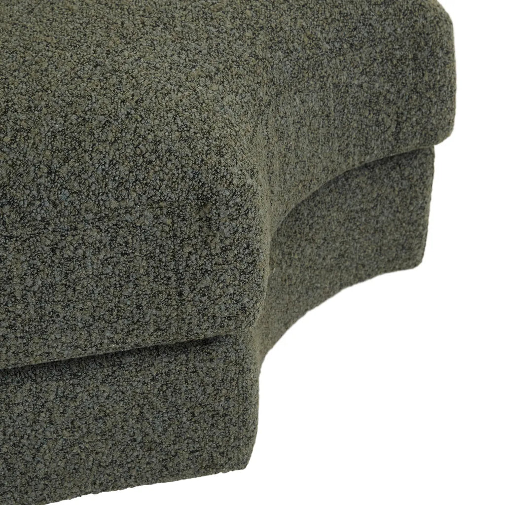 Madrid Curve Corner Sofa Green Boucle