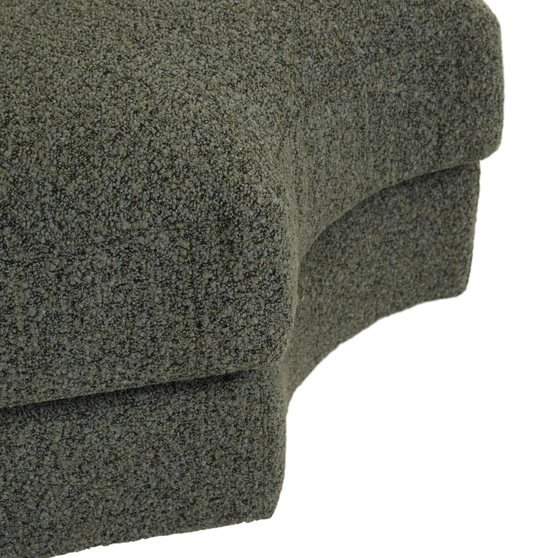Madrid Curve Corner Sofa Green Boucle