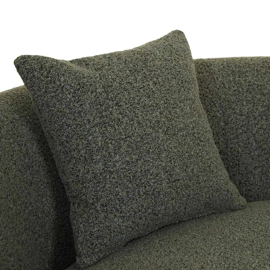 Madrid Curve Corner Sofa Green Boucle