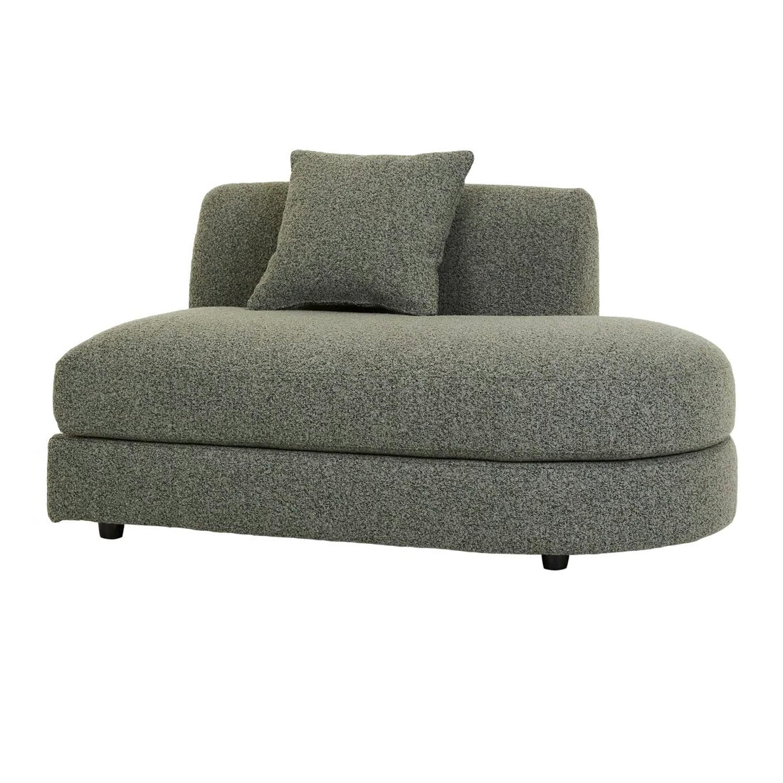 Madrid Curve Right Chaise Sofa Green Boucle