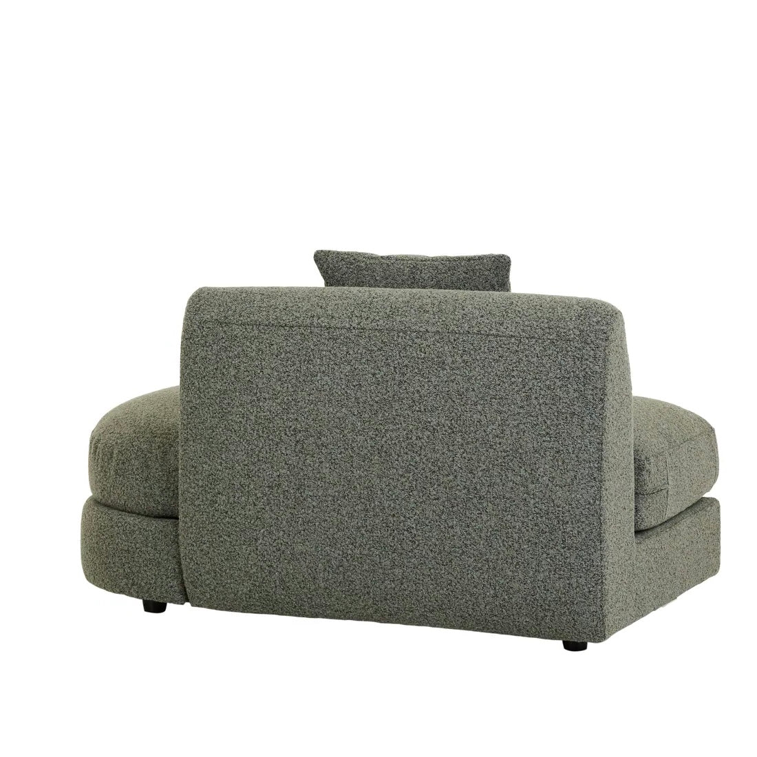 Madrid Curve Right Chaise Sofa Green Boucle