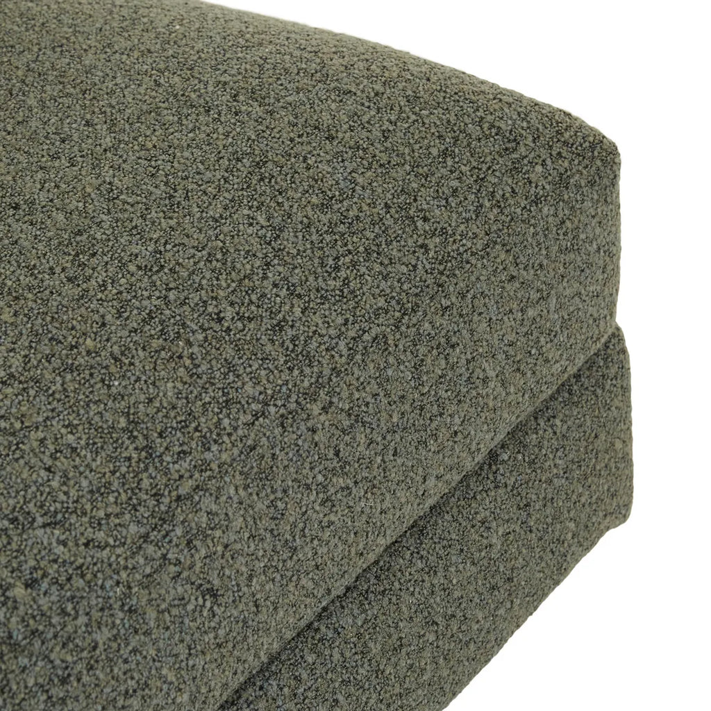 Madrid Curve Right Chaise Sofa Green Boucle