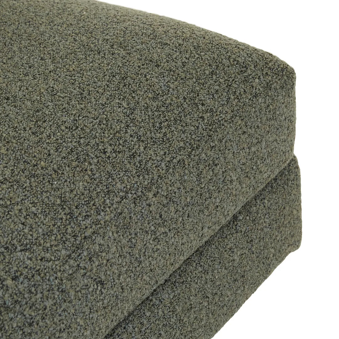 Madrid Curve Right Chaise Sofa Green Boucle