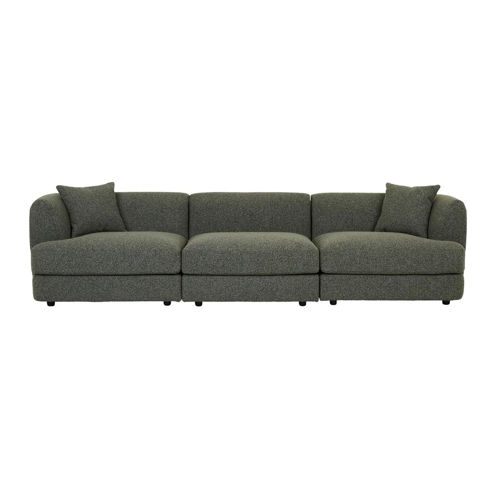 Madrid Curve Centre Sofa Green Boucle
