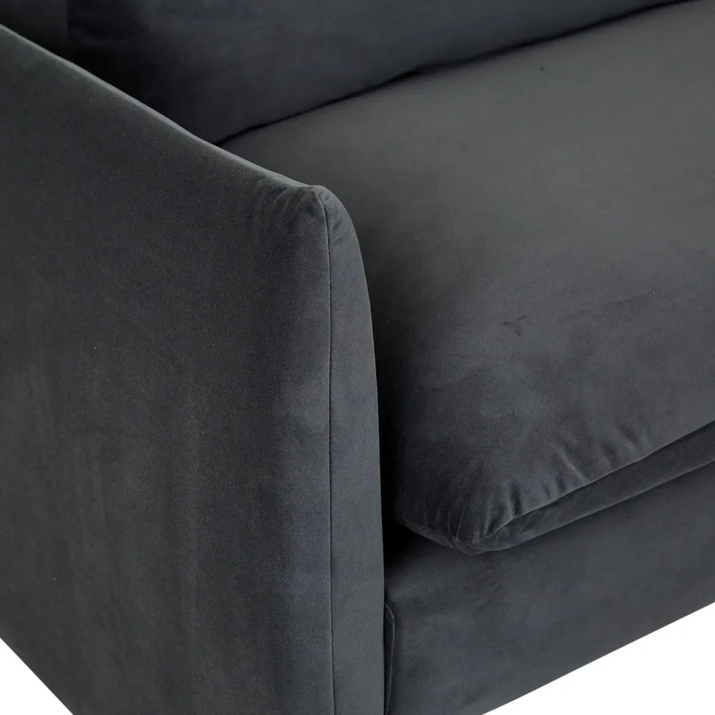 Sidney Peak Three Seater Sofa Nocturne Velvet