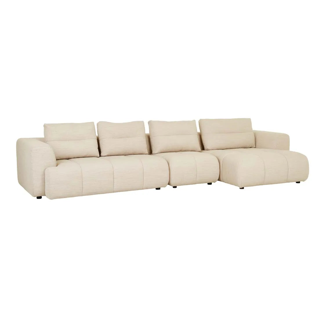 Sidney Tullio Two Seater Right Arm Sofa Natural Speckle