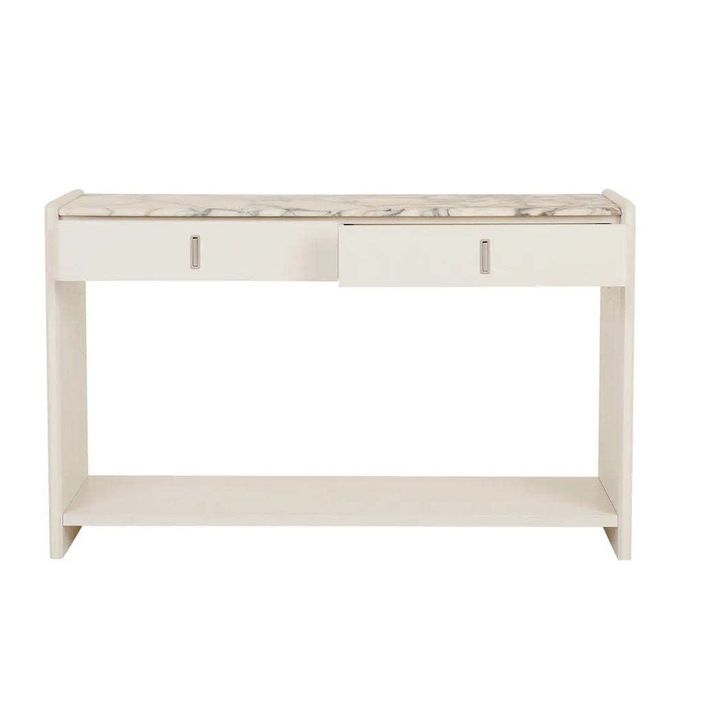 Pearce Marble Console Bone
