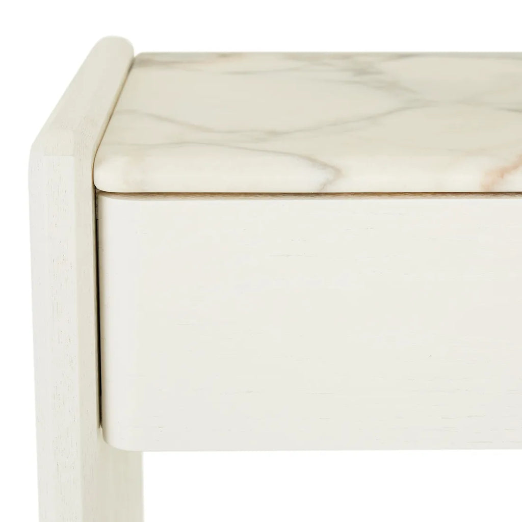 Pearce Marble Console Bone
