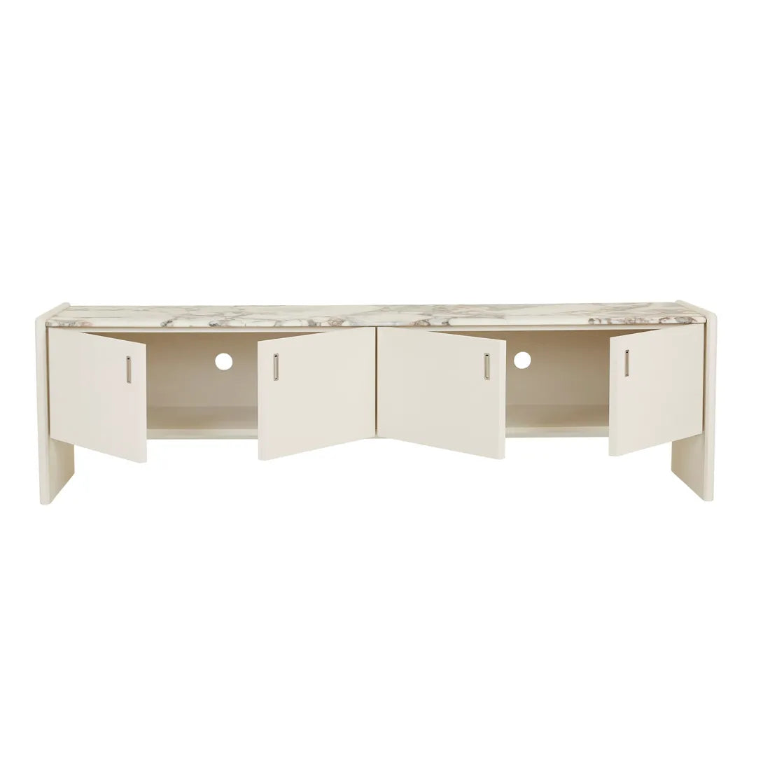 Pearce Marble Entertainment Unit Bone