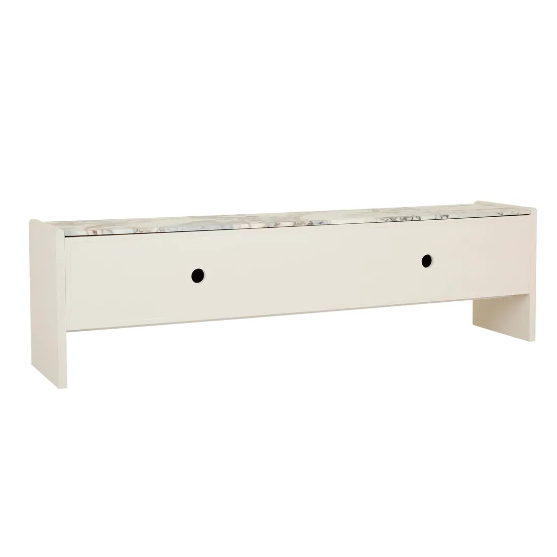 Pearce Marble Entertainment Unit Bone