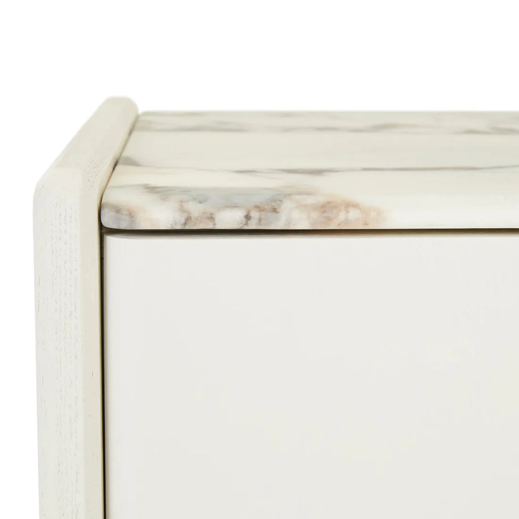 Pearce Marble Entertainment Unit Bone