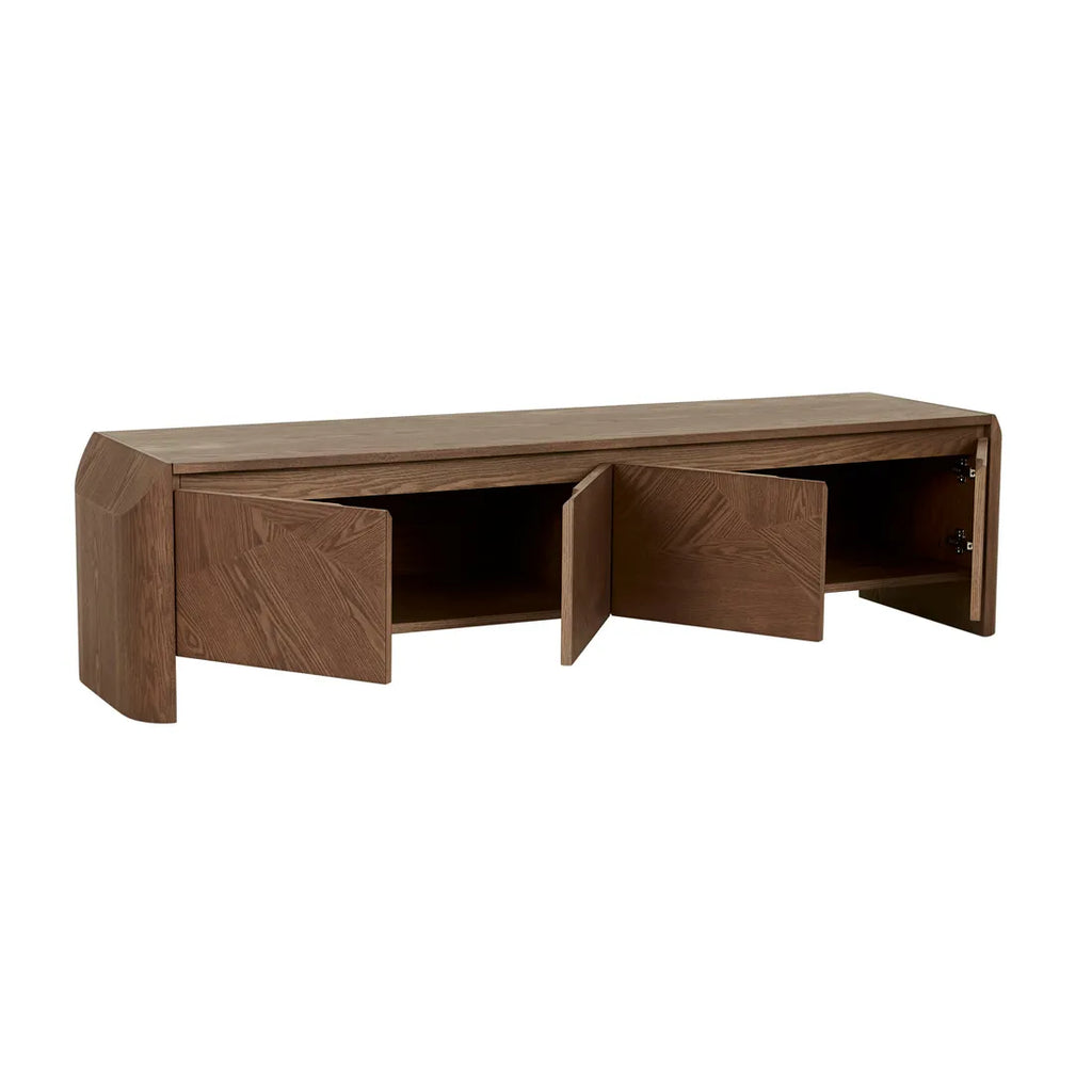 Luna Entertainment Unit Smoked Ash 1800mm