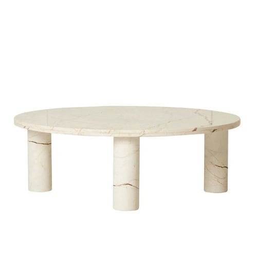 Amara Round Coffee Table Brown Vein