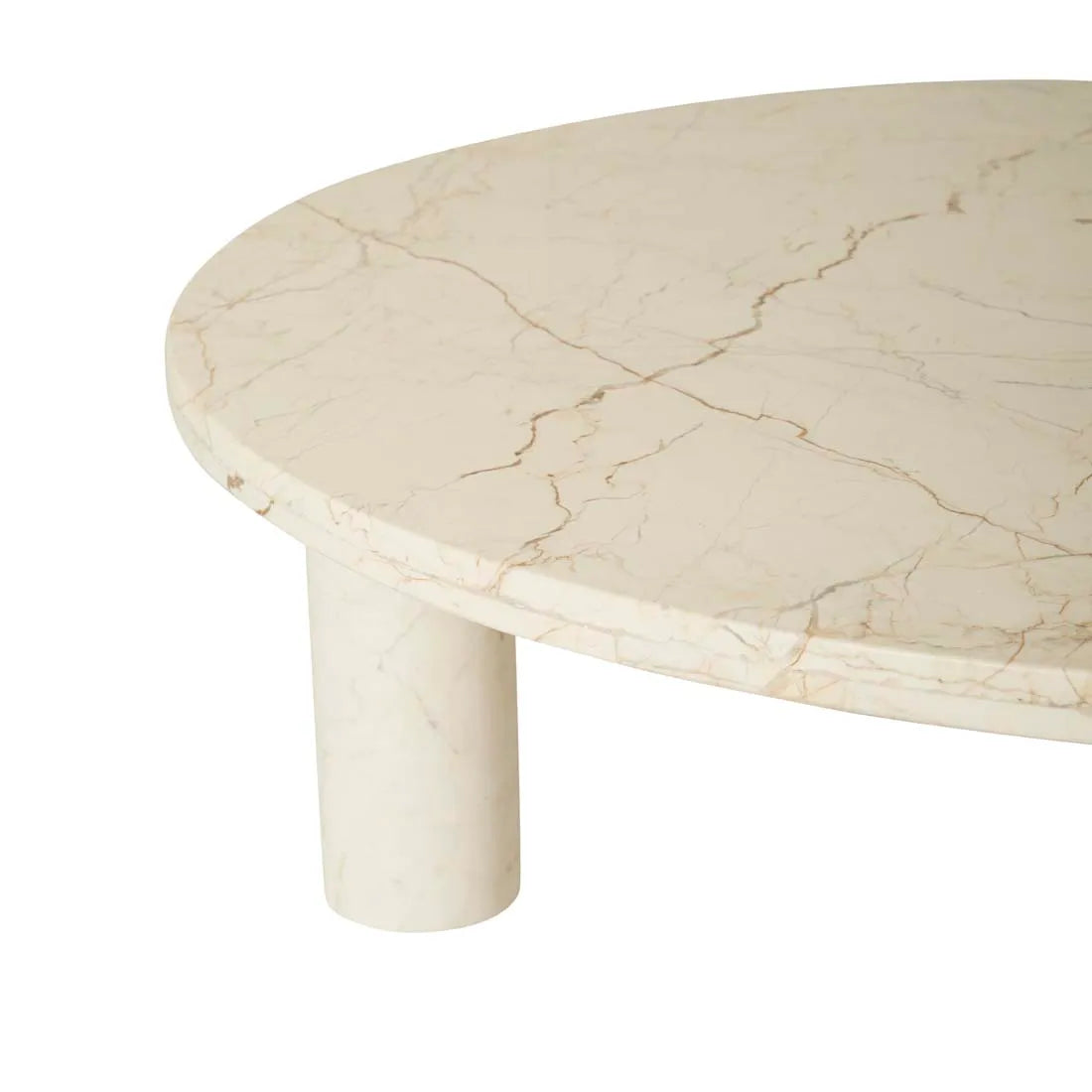 Amara Round Coffee Table Brown Vein