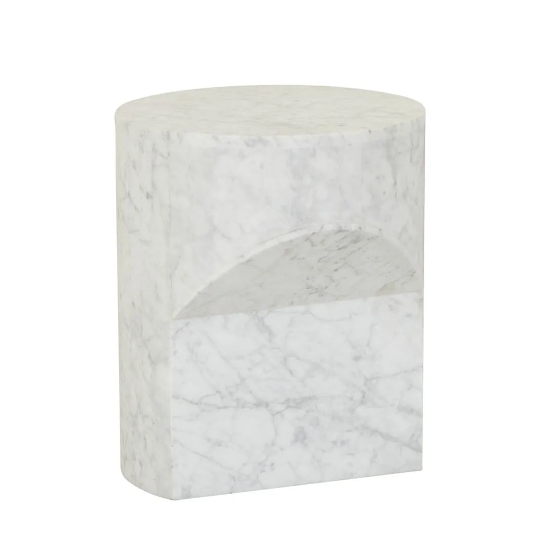 Atlas Pinnacle Side Table White Marble