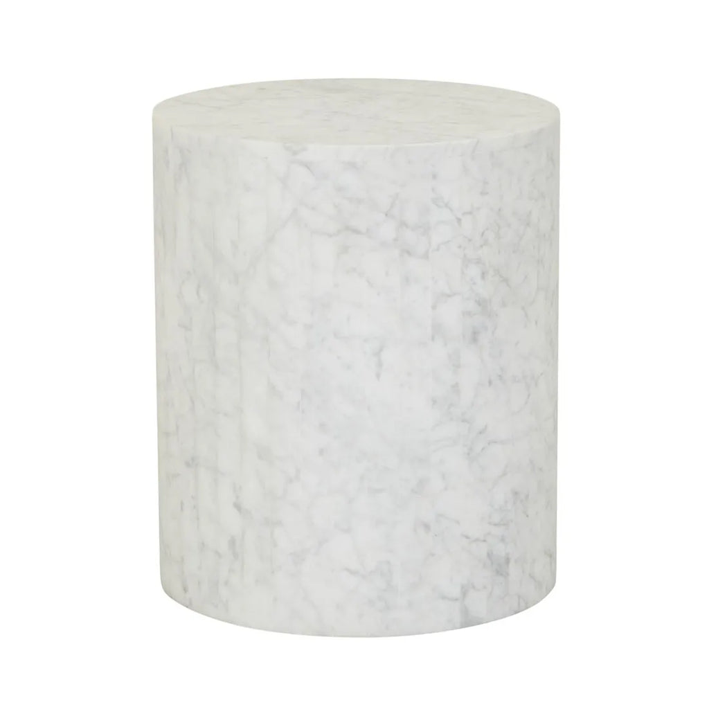 Atlas Pinnacle Side Table White Marble