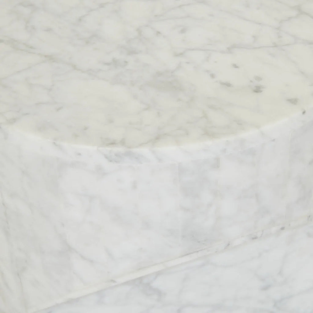 Atlas Pinnacle Side Table White Marble