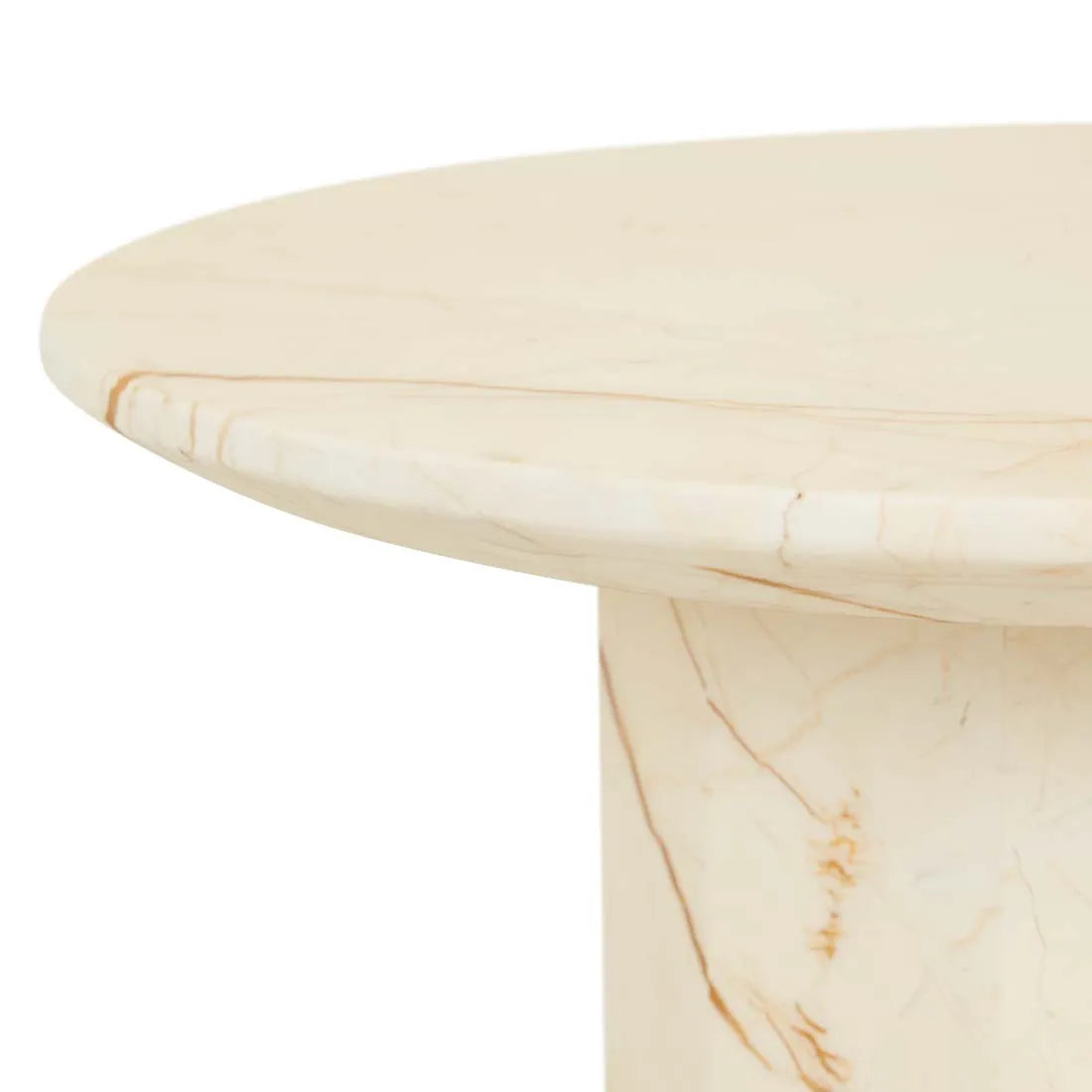 Atlas Decagon Side Table Brown Vein