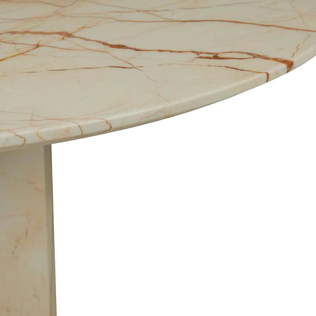 Atlas Decagon Dining Table Brown Vein