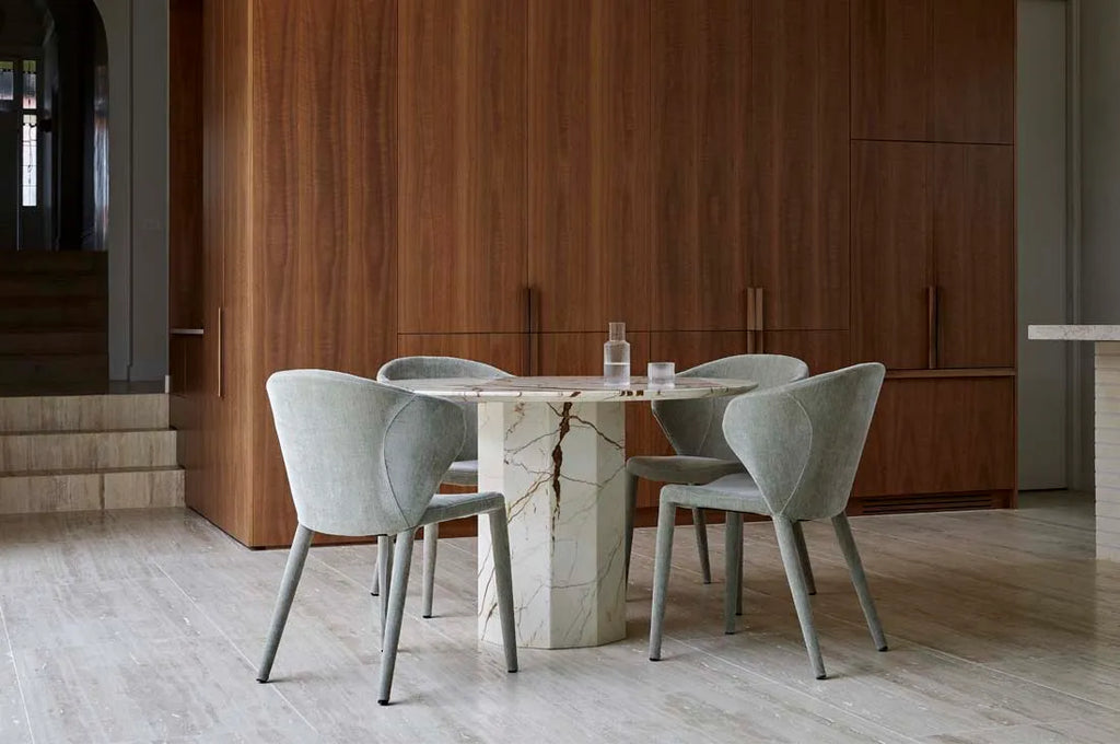Atlas Decagon Dining Table Brown Vein