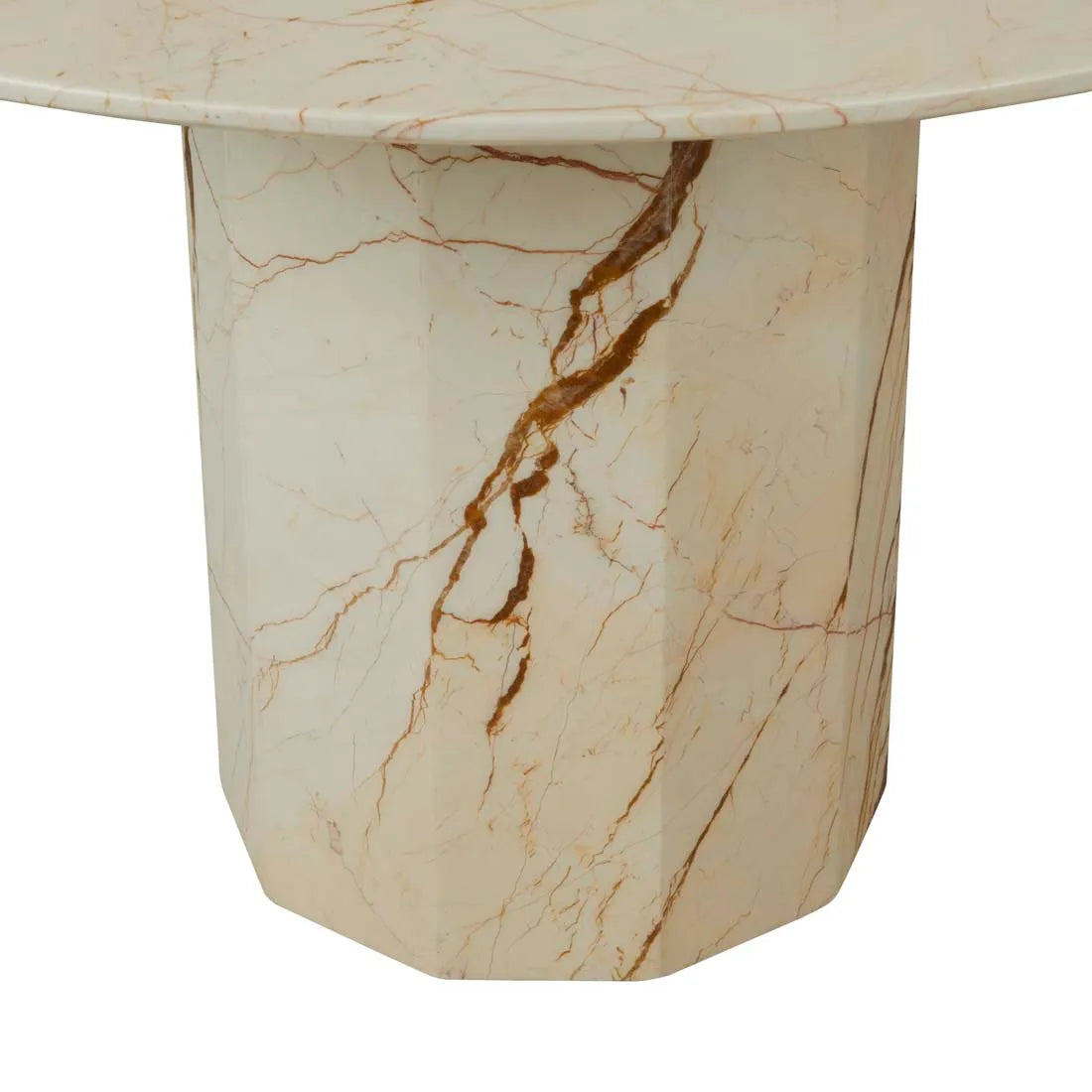 Atlas Decagon Dining Table Brown Vein